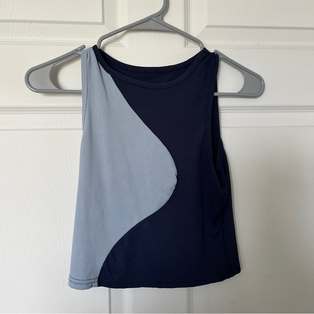 Stylish Navy and Light Blue Women's Top